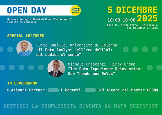 OPEN DAY XIII EDIZIONE MASTER CESMA
